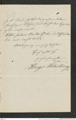 Nachlass Franz Steindachner, Brief von Hugo Schilling an Franz Steindachner (23.05.1877), Inv.Nr. 451.02, Seite 3